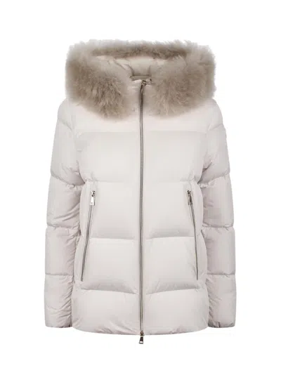 Moncler Laichefur Zip In Beige