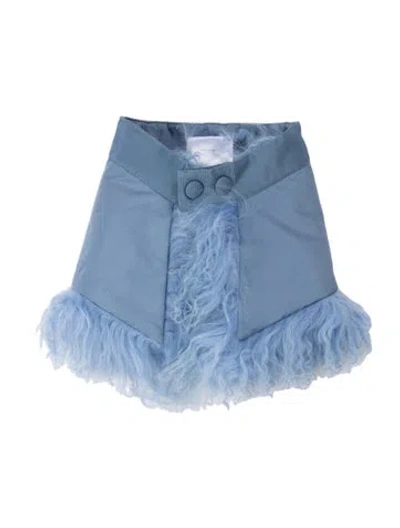 Pre-owned Moncler Lamb Fur Snood In Blue
