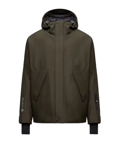 Moncler Lambir Hooded Gore-tex Down Ski Jacket In Brown