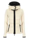 Moncler Lamoura Hooded Buttoned Jacket In Neutral