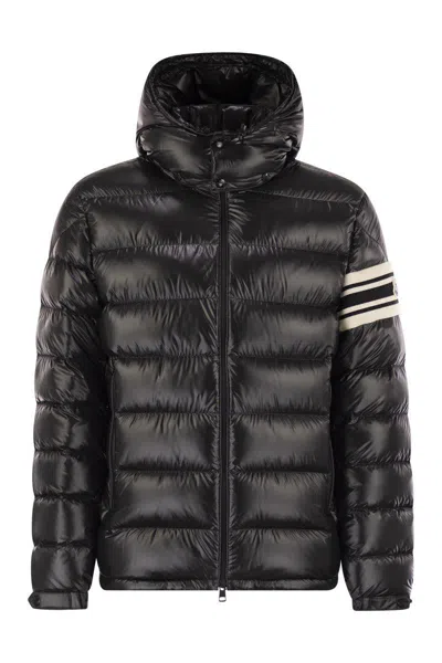 Moncler Landre - Short Down Jacket With Hood In Black