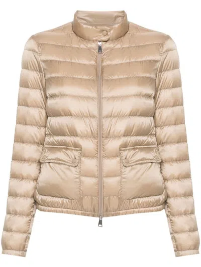 Moncler Lans Down Jacket In Neutrals