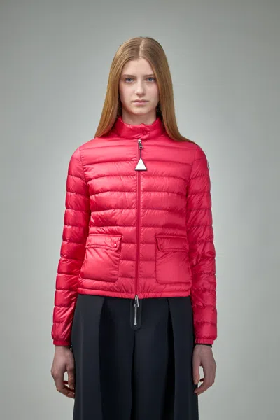 Moncler Lans Down Jacket In Pink