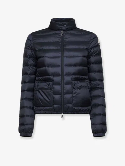 Moncler Lans Down Jacket With Pockets On The Front In Black