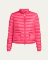 Moncler Lans Down Puffer Jacket In Bright Pink