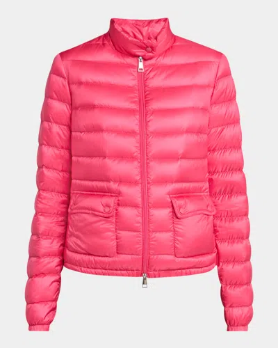 Moncler Lans Down Puffer Jacket In Pink