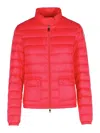 Moncler Lans Fuchsia Polyamide Down Jacket In Multicolour