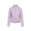 Moncler Lans Zip-up Short Padded Jacket In Purple