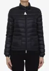 Moncler Lans Logo Patch Down Jacket In Black