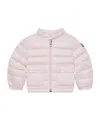 Moncler Lans Logo-patch Quilted Jacket In Pink