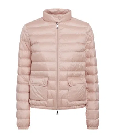 Moncler Lans Nylon Down Jacket In Brown