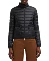 Moncler Lans Packable Short Down Jacket In Blue