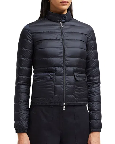 Moncler Lans Packable Short Down Jacket In Blue