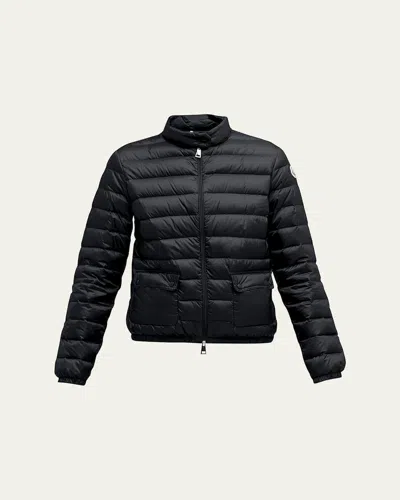 Moncler Womens Lans Packable Short Down Jacket In Brown