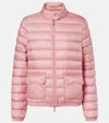 Moncler Lans Quilted Down Jacket In Pink