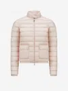 Moncler Lans Quilted Jacket In Light Pink