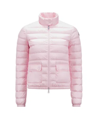 Moncler Lans Quilted Puffer Jacket In Pink