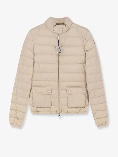 Moncler Lans Recycled Material Down Jacket In Brown