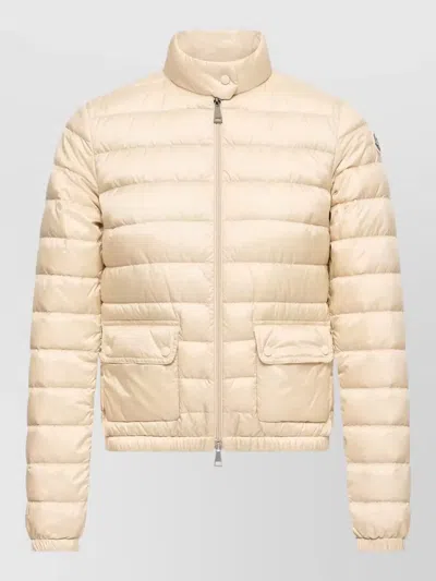 Moncler Lans Short Down Coat Packable In Yellow