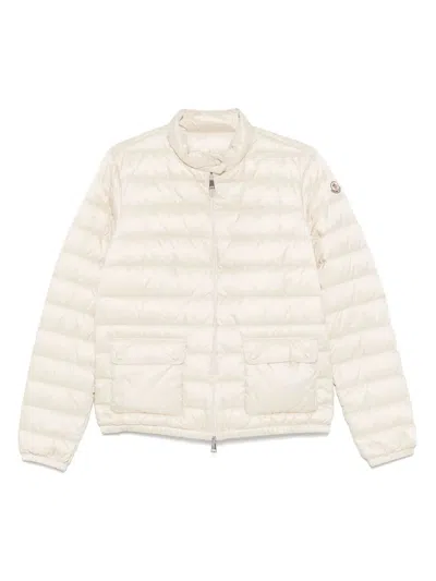 Moncler Lans Short Down Jacket In Neutral