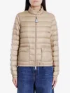 Moncler Lans Short Down Jacket In Beige
