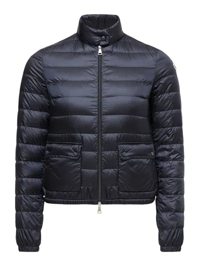 Moncler Lans Short Down Jacket In Blue