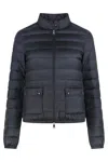 Moncler Lans Packable Nylon Down Jacket In Blue