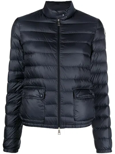Moncler Lans Short Down Jacket In Blue