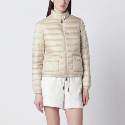 Moncler Lans Short Down Jacket Light Beige In Neutral