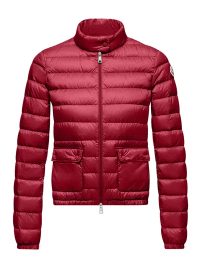 Moncler Lans Short Down Jacket In Red