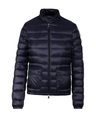 Moncler Lans Short Down Jacket In Navy