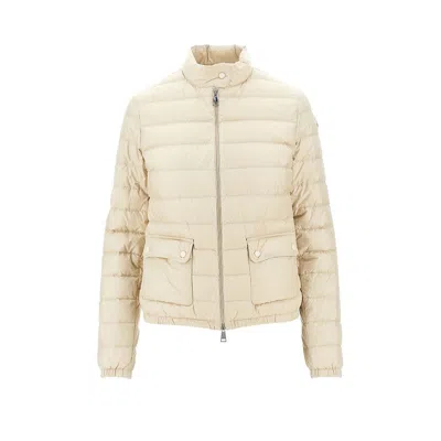 Moncler 'lans' Short Down Jacket In Neutral