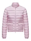 Moncler Women Lans Short Down Jacket Pink In Pink