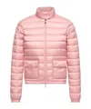 Moncler Light Pink Lans Packable Short Down Jacket In Pink