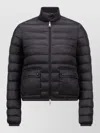 Moncler Lans Short Jacket High Collar Quilting In Black