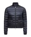 Moncler Slim Fit Long Season Coat For Women In Blue