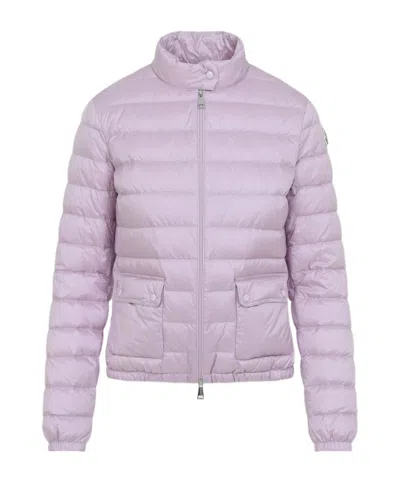 Moncler Lans Zip-up Short Padded Jacket In Purple