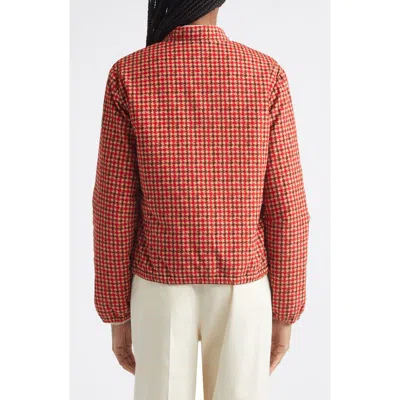Moncler Lanset Packable Short Down Shirt Jacket In Red