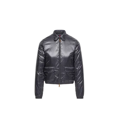 Moncler Lanset Packable Short Down Shirt Jacket In Blue