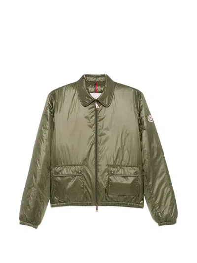 Moncler Lanset Padded Jacket In Green