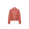 Moncler Lanset Houndstooth-pattern Zip-up Jacket In Brown