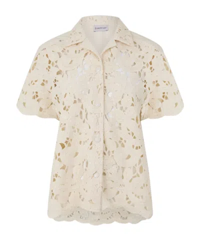 Moncler Lapel Shirt In White
