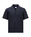 Moncler Chemise En Coton À Monogramme En Jacquard In Black