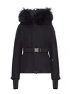 Moncler Laplance Gore-tex Shearling-trimmed Hooded Down Ski Jacket In Animal Print