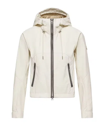 Moncler Lasanca Hooded Zip Jacket In White