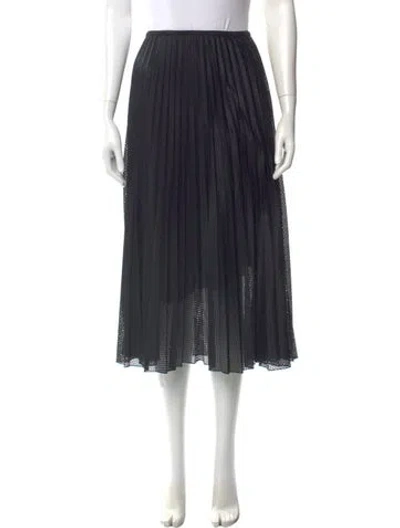 Pre-owned Moncler Lasercut Accents Midi Length Skirt In Blue