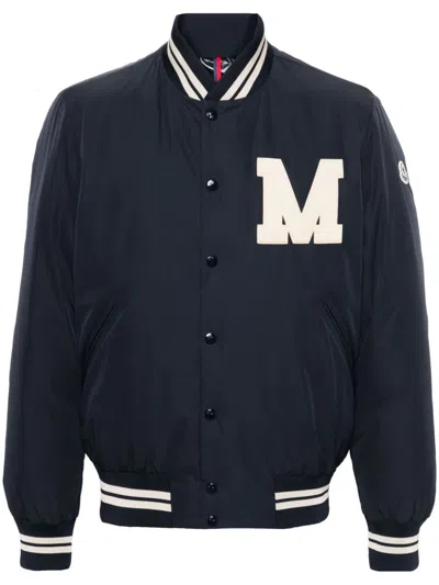 Moncler Lateltin Padded Bomber Jacket In Blue