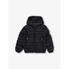 Moncler Lauros Brand-badge Hooded Shell-down Jacket 4- In Black