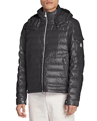Moncler Lauros Down Hooded Puffer Jacket In Navy