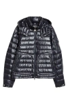 Moncler Men's Lauros Hooded Short Down Jacket In Dark Navy Blue